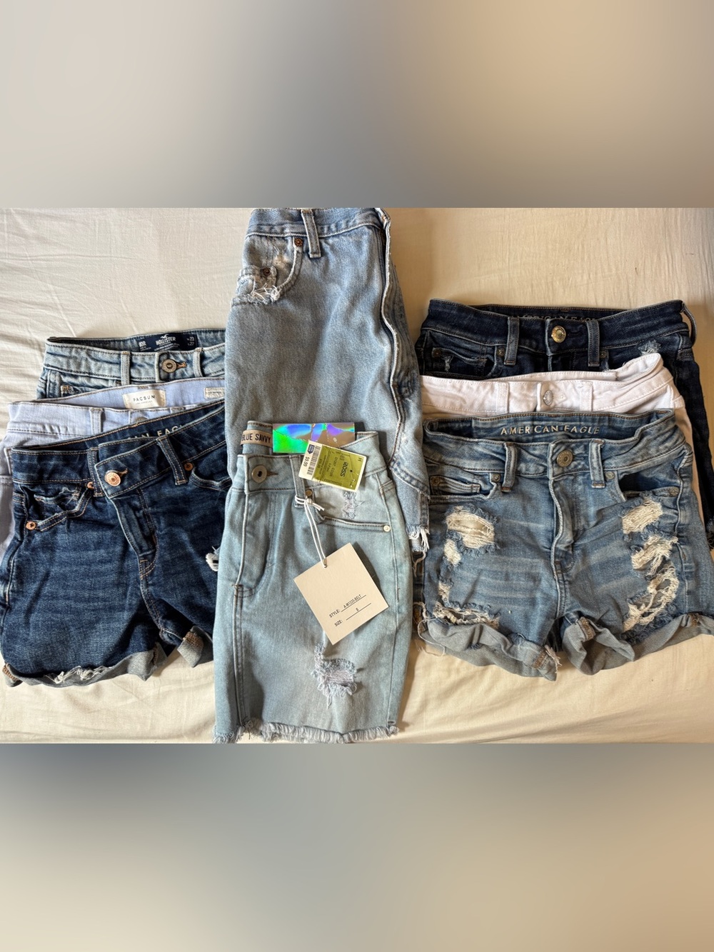 8-Piece Jean Shorts & Skirts – Hollister, PacSun, American Eagle, Levi's XS/XXS